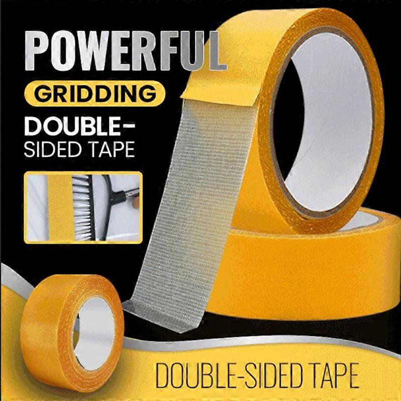 1Roll 20M Double Sided Tape High Viscosity Grid Fiber Transparent Double Sided Tape Sticky Adhesive Fiber Mesh Tape