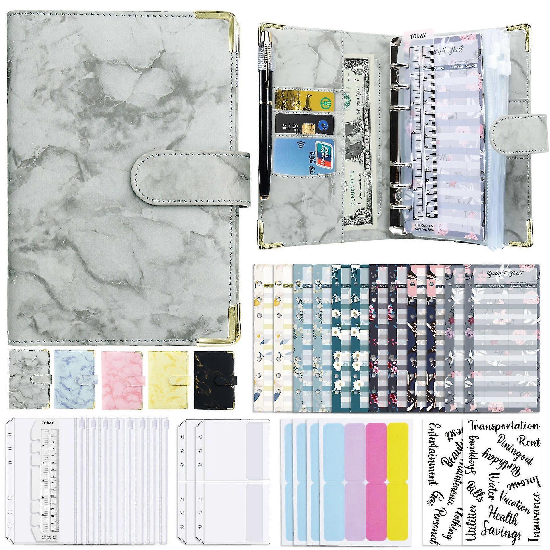 A6 Loose-leaf Notebook Buget Carte marmorat Notebook Carte din piele Pu