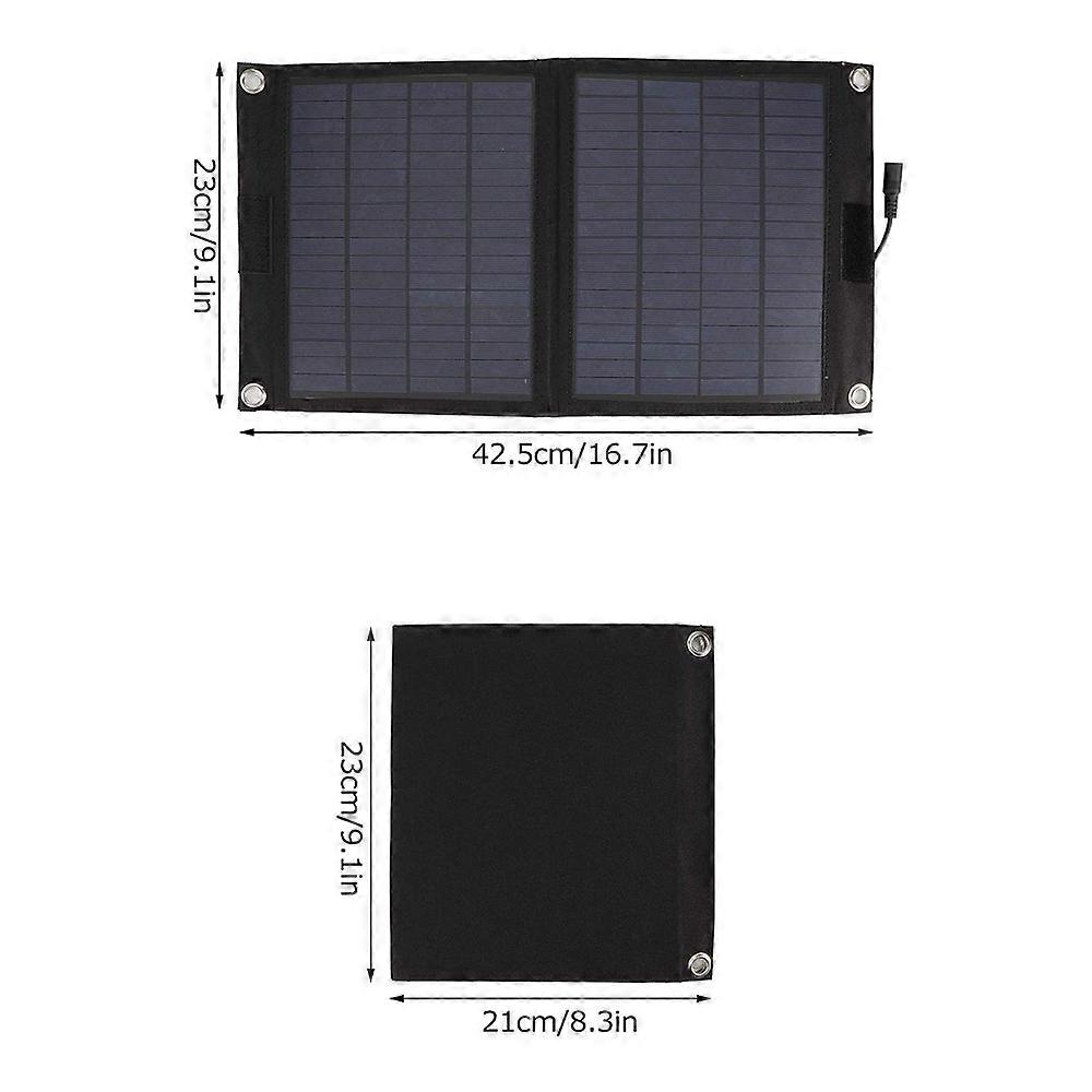 Polykrystallinsk Silisium Solcellepanel, Batterilader Lett Solar Nødlader Utendørs Mobil Strøm For Bilbatteri For Camping Reise RV Us