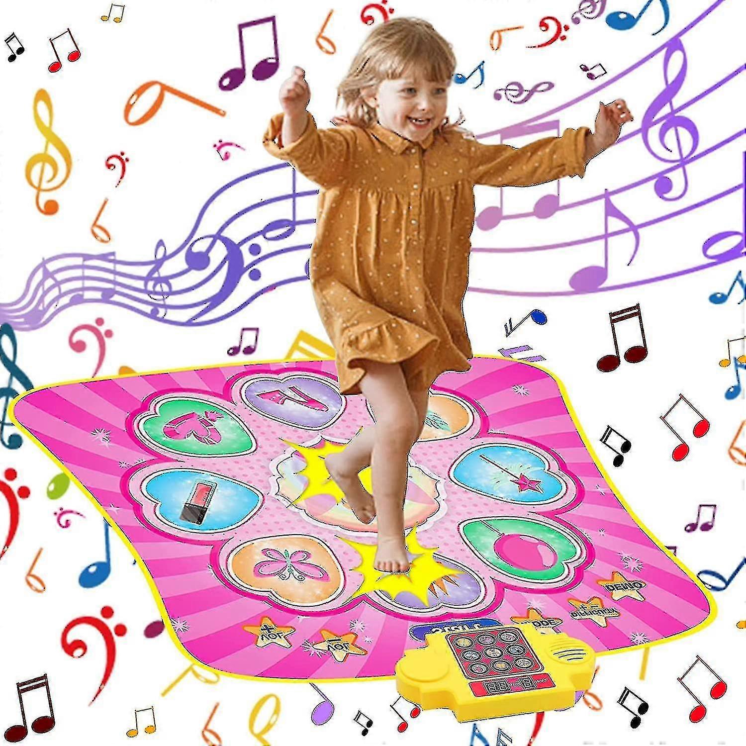 Dance Mat Toys For 3-10 Year Old Girls, 5 Game Modes Including 8 Challenge Levels, Built-in Music, Adjustable Volume Dance Pad Best Gift