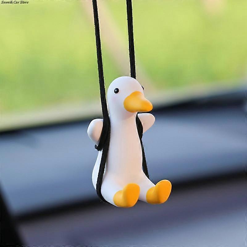 Car Accessorie Swing Duck Penguin Squirrel Pendant Auto Rearview Mirror Ornaments Birthday Gift Auto Decoraction Car Fragrance