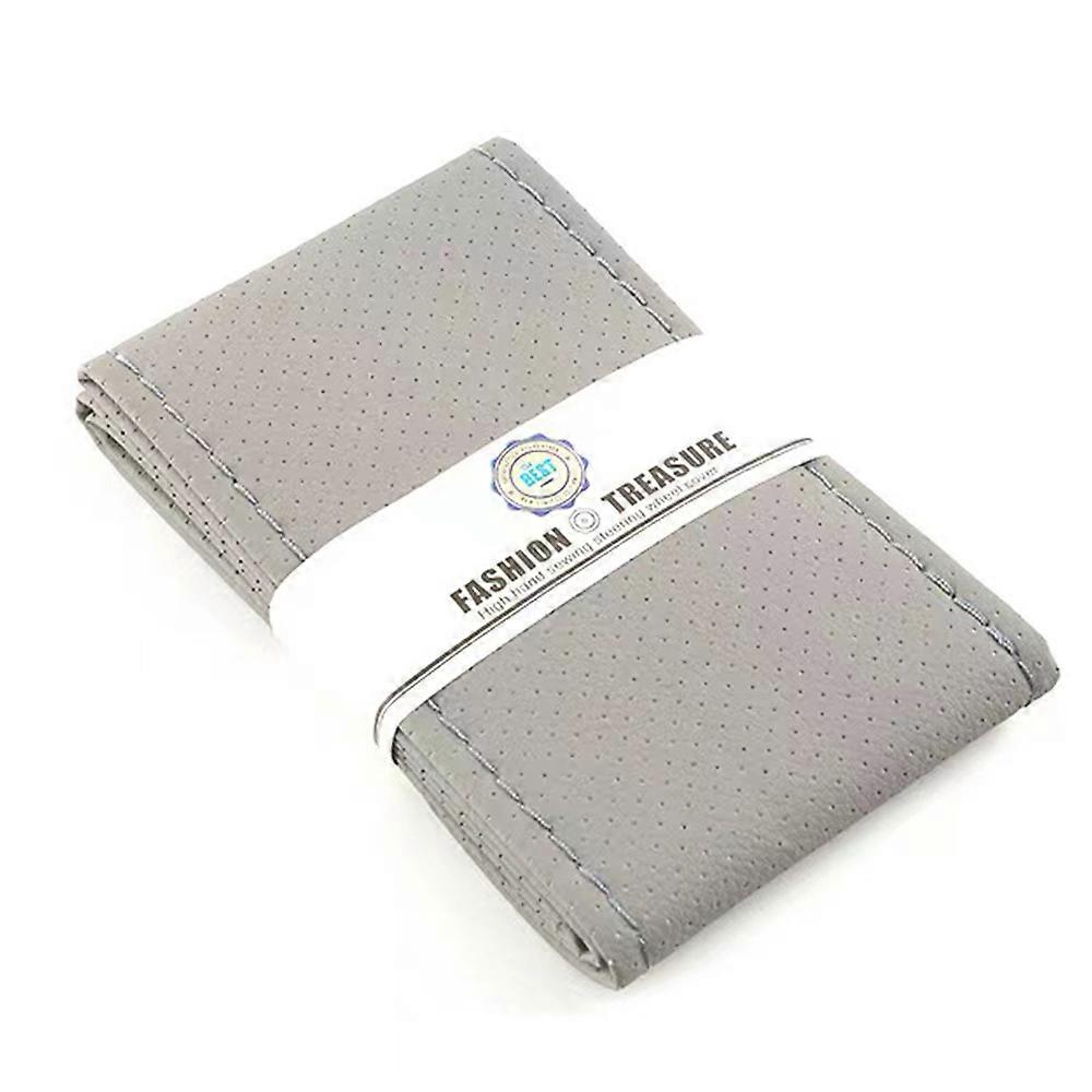 38cm Car Steering Wheel Braid Cover Texture Soft PU Artificial Leather Car Covers With Needles And Thread Auto Car Accessories