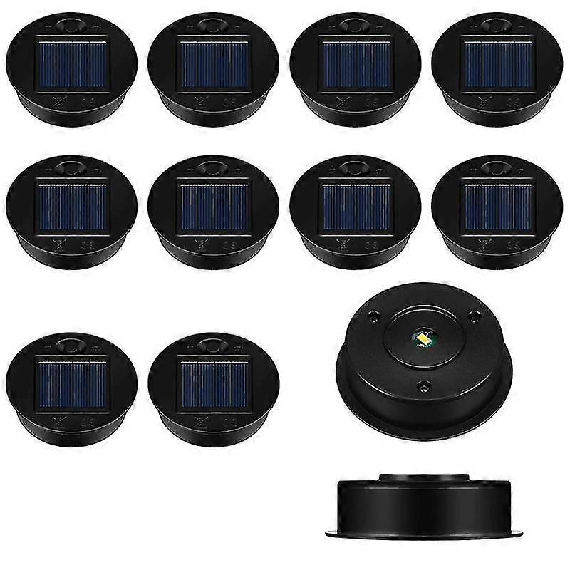 Waterproof LED Solar Panel Lantern Replacement Tops - 12 Pack