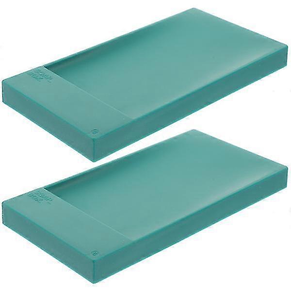 2pcs Self Draining Soap Dish Countertop Bar Soap Holder Soap Container For Sink