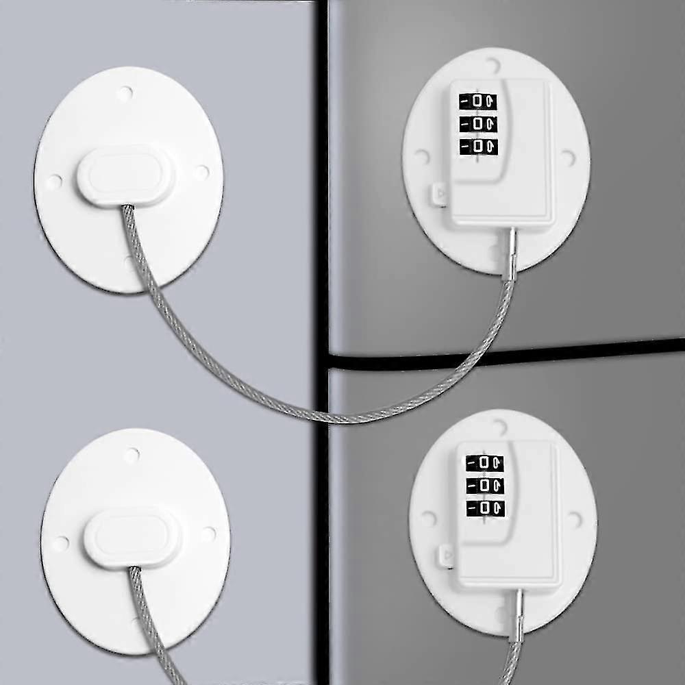 Kinder-/Baby-Proofing Fridge Lock - Heavy Duty Kombinations-Kühlschrankschloss (2er Pack)