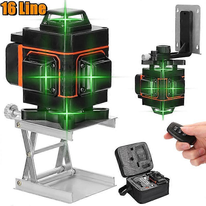 16 Line Laser Level 360 Self Leveling, 4D Green Beam Laser Level