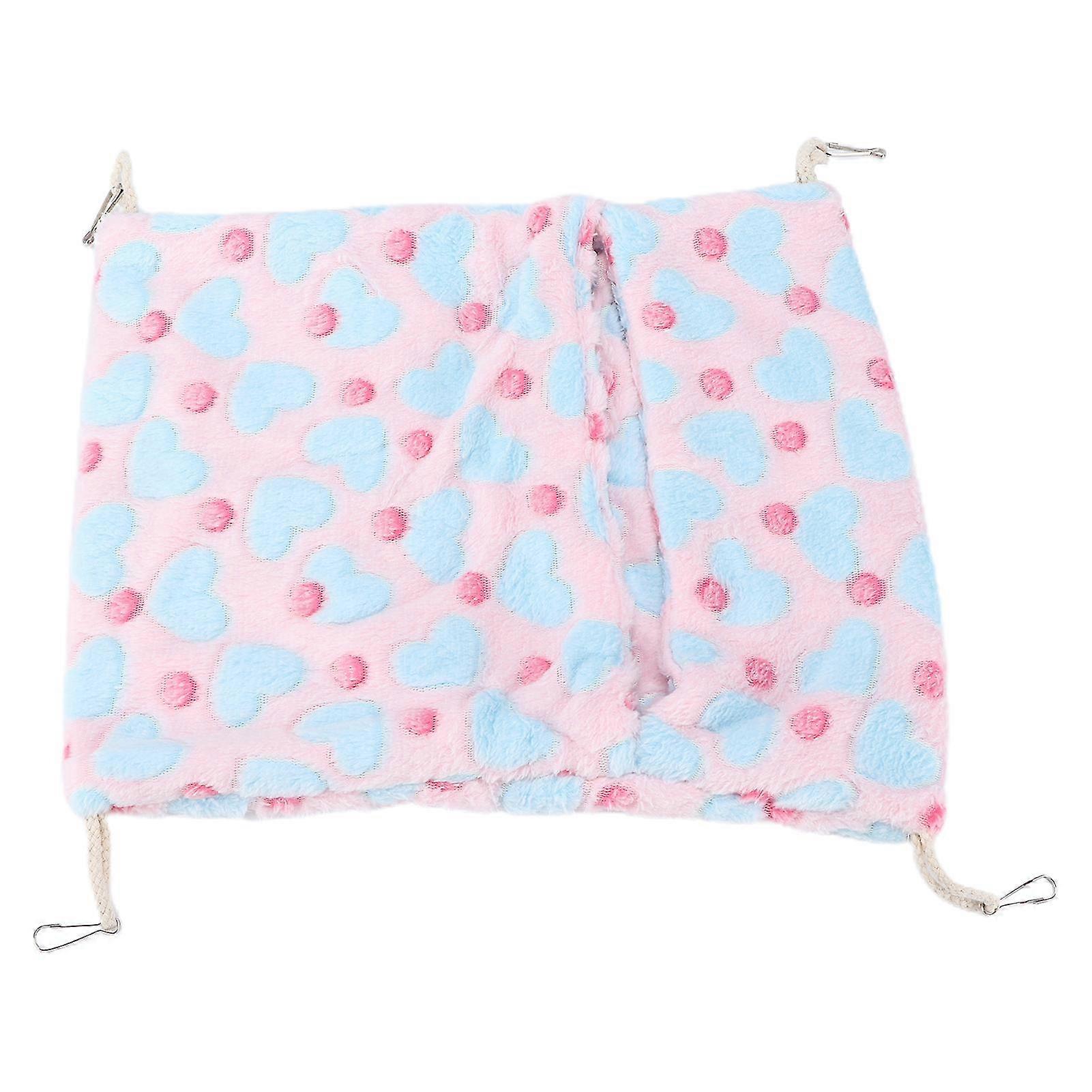 36x30cm Pink Hanging Bed Cage with Hooks for Small Pets