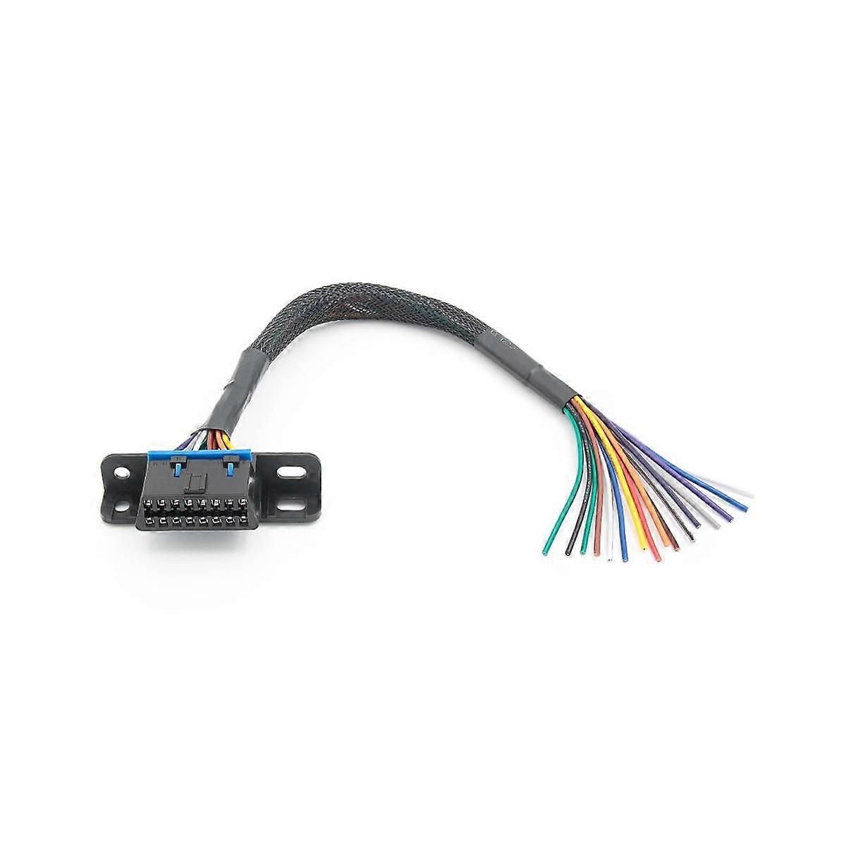 Universal OBD2 16Pin Female Connector to Open OBD Cable Female Extension Connector Ribbon Interface