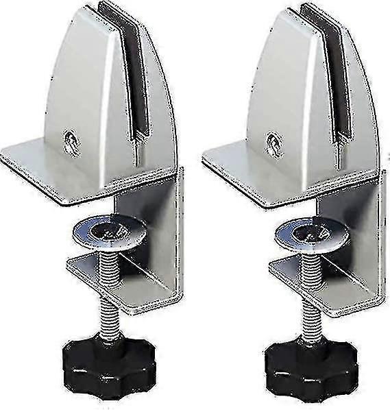 Screen Partition Clip, 2 Pcs Office Desk Divider Clamp Bracket Sneeze Guard Screen Divider Stand Des