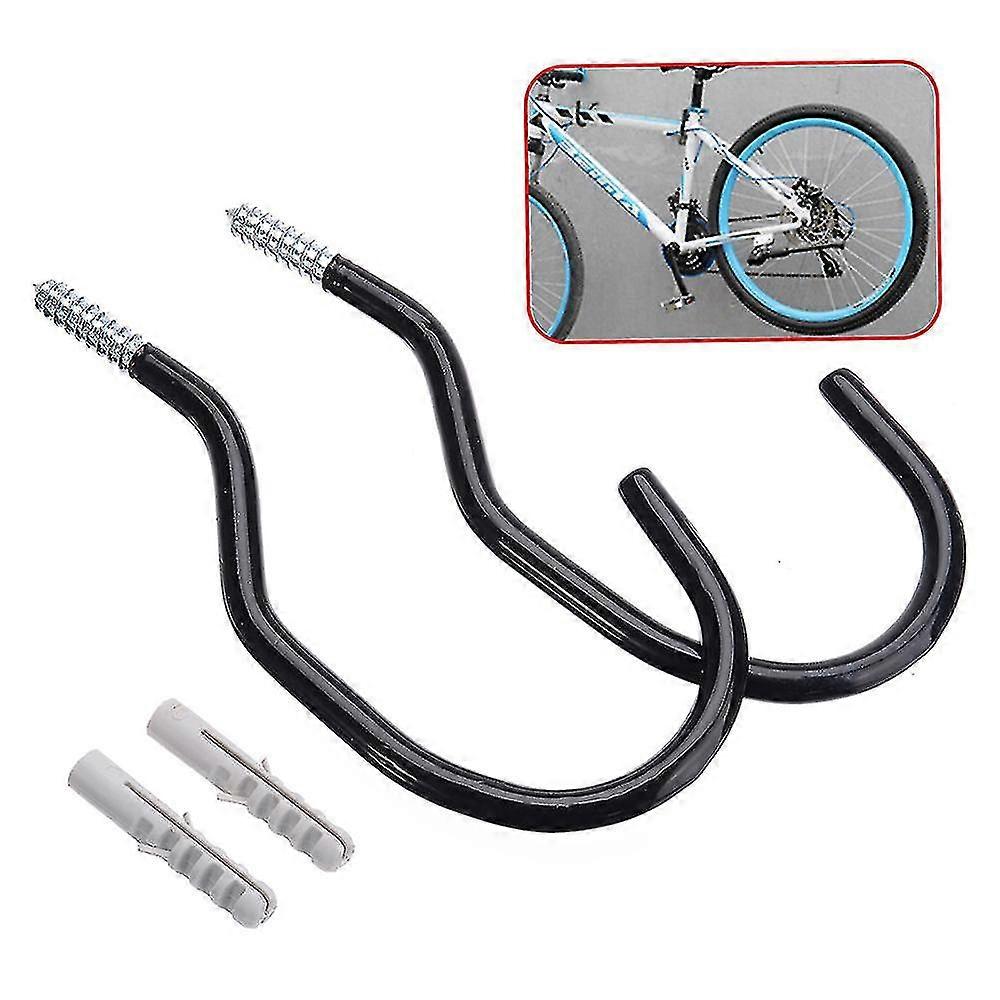 1 Pair Bike Hook , Fits All Bike Types, Wide Opening, Easy On/off - Perfect Hooks/hangers For Garage Ceiling And Wall Bicycle Storage And Hanging
