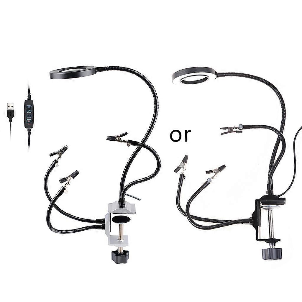 المكبر LED يساعد اليدين لحام أداة لحام اليد الثالثة حامل PC-B