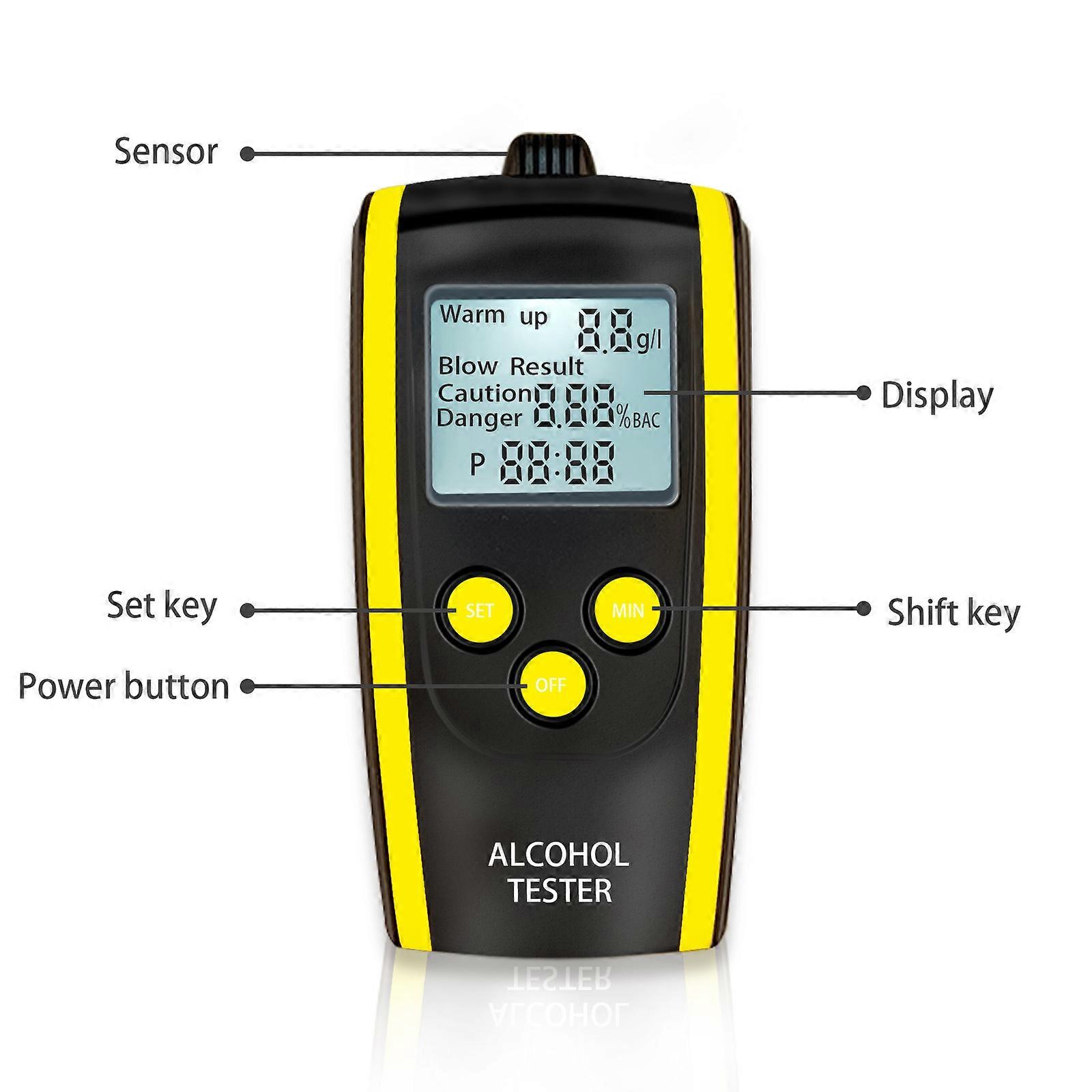 Portable Alcohol Tester HT-611 Non-Contact Breathalyzer Drunk Driving Tester Breathing alcohol tester with storage box