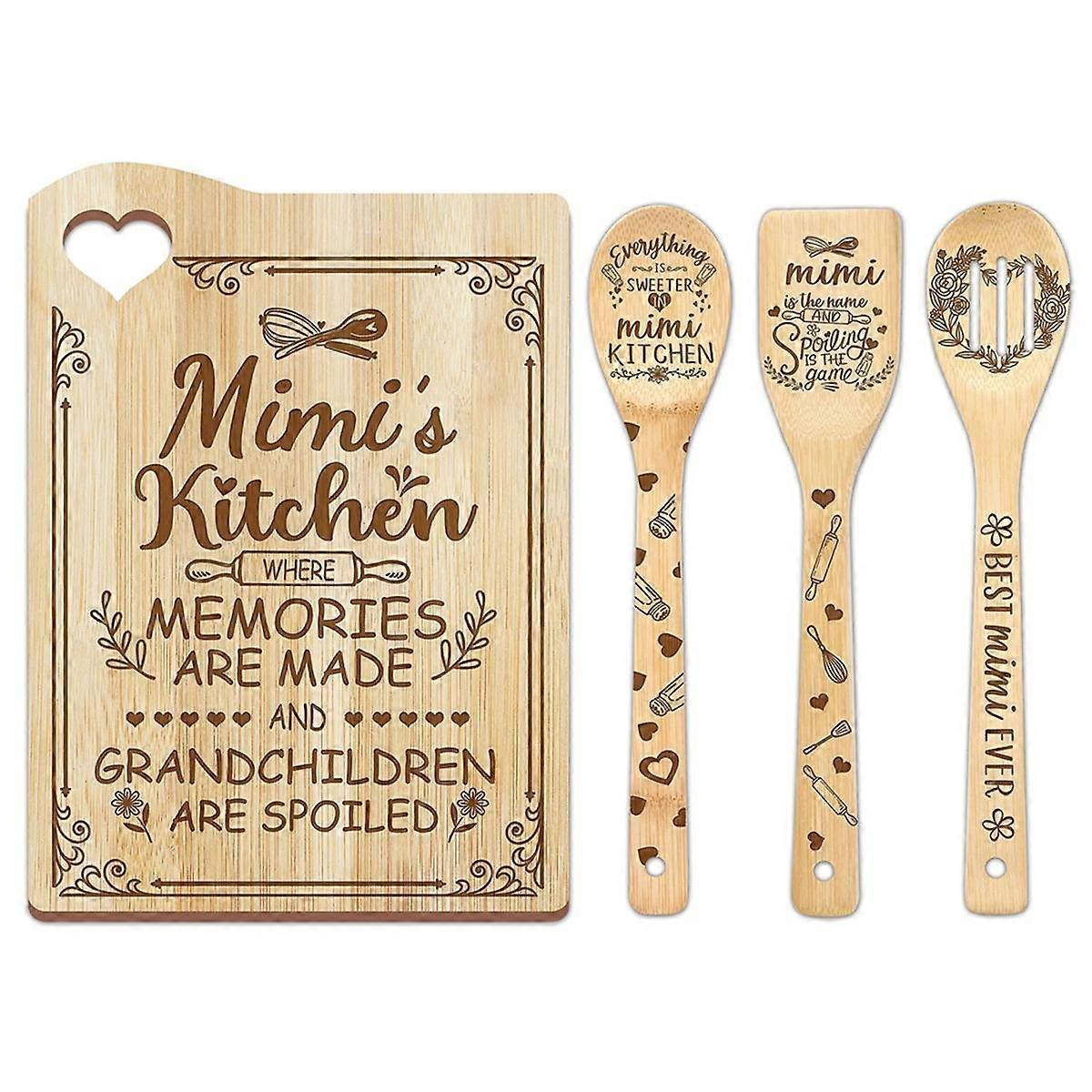 Bamboo Cutting Board Mother'S Day Gift for Cutting Board,Cooking Board(Mimi)