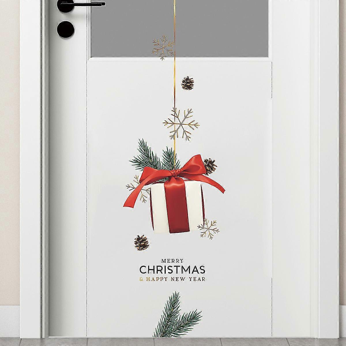 1set Christmas Gift Pattern Wall Sticker Christmas