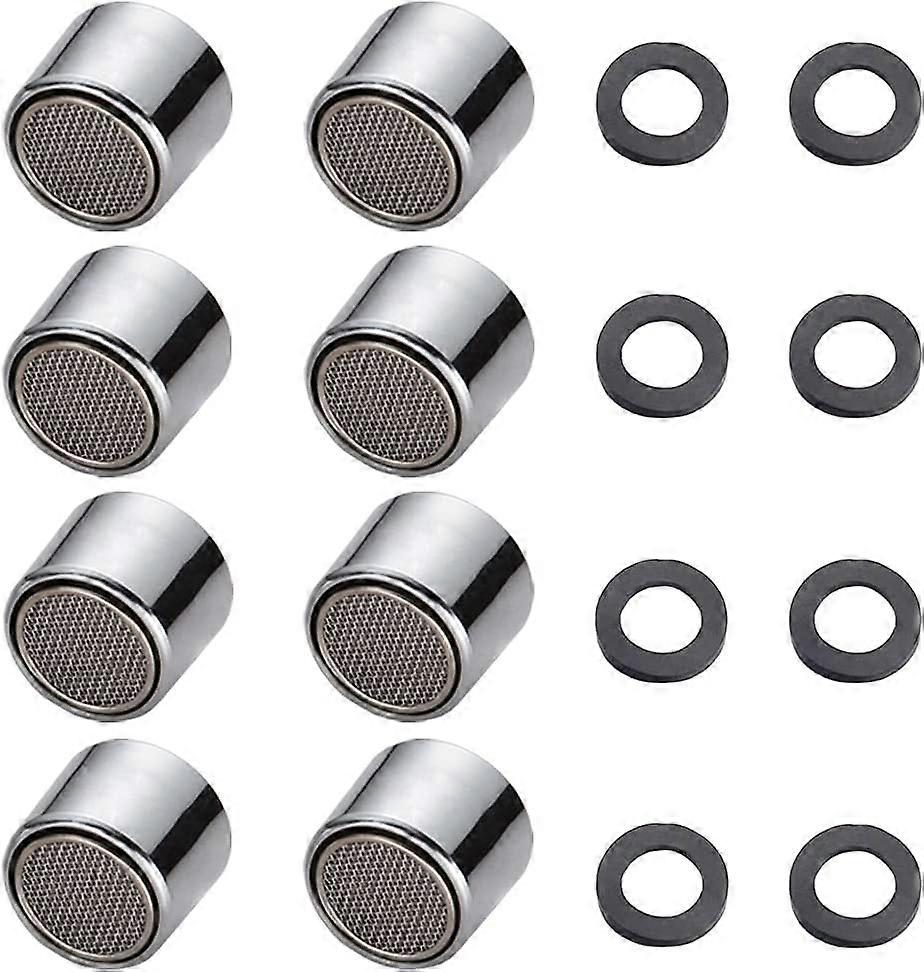 Faucet Aerator 8 Pieces Faucet Filter Water Saver for Faucet Aerator Stainless Steel Kitchen Faucet Nozzle Inner Thread Aerator Water Saving Faucet