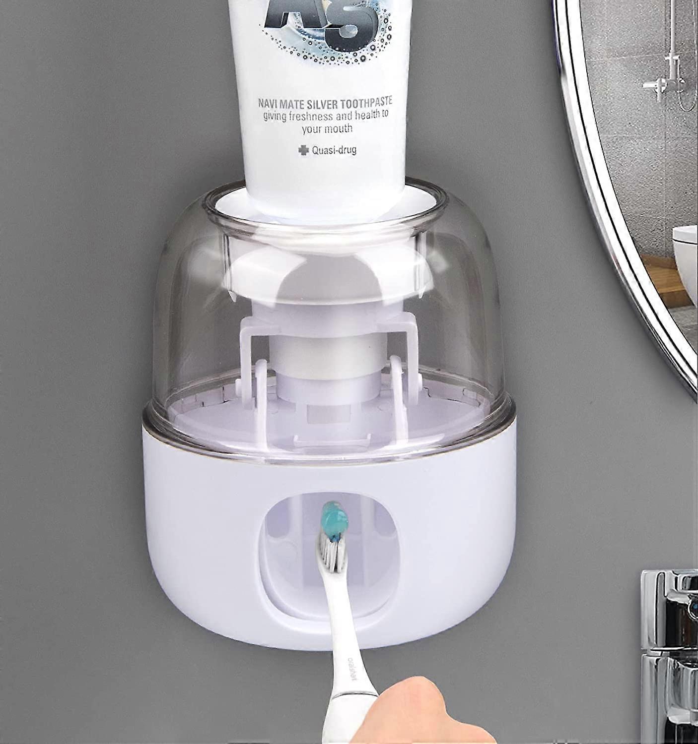 Automatic Toothpaste Dispenser for Kids - Wall Mounted Dustproof Toothpaste Squeezer
