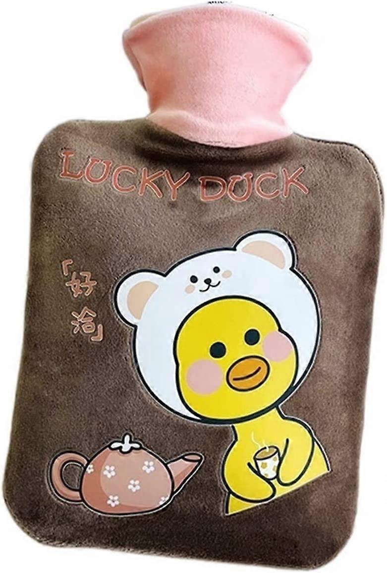 varmvattenpåse Varmvattenflaskor - Varm väska för menstruation Kall vinter handvärmare väska för smärtlindring Fotvärmare kramper (Färg : 02, Storlek: 1000ml)