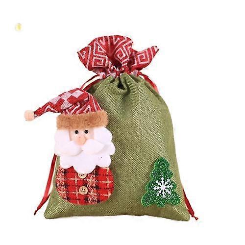 Christmas Gift Bag Burlap Beam Bag