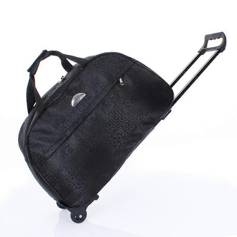 سعة كبيرة حقائب عربة السفر النساء الرجال بعجلات حقيبة أكسفورد للماء المتداول الأمتعة حقيبة سفر مع عجلات