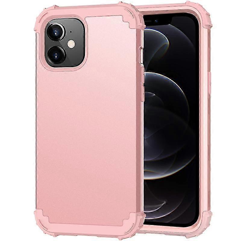 For Iphone 12 / 12 Pro 3 In 1 Shockproof Pc + Silicone Protective Case