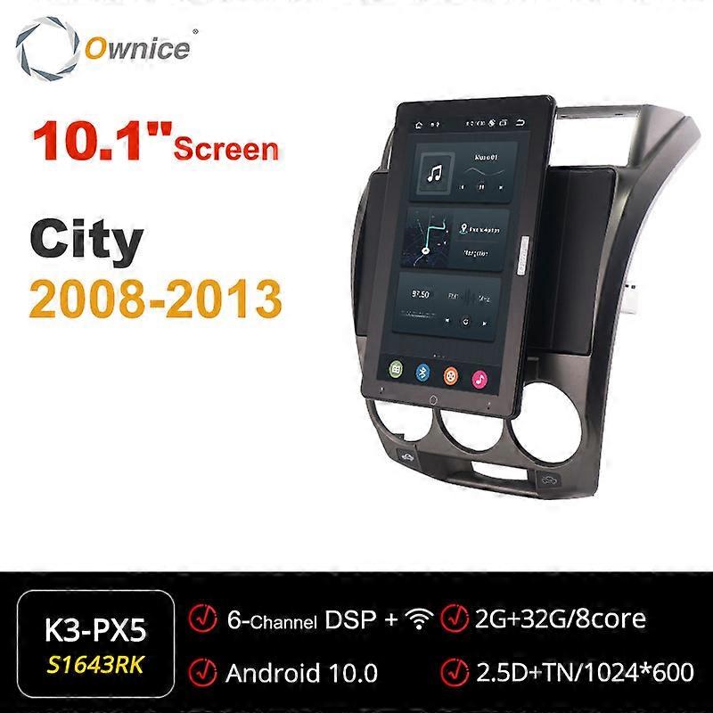 Tesla stile PX6 Android 10.0 Lettore multimediale per auto Ruotabile automaticamente 1920 * 1080 Navigazione GPS per Honda City 2008-2013 Radio stereo