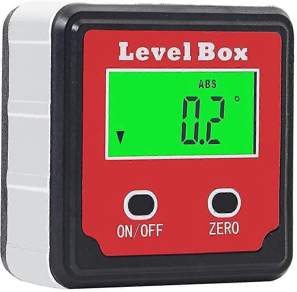 Magnetic Digital Angle Protractor Bevel Box Waterproof Lcd Inclinometer