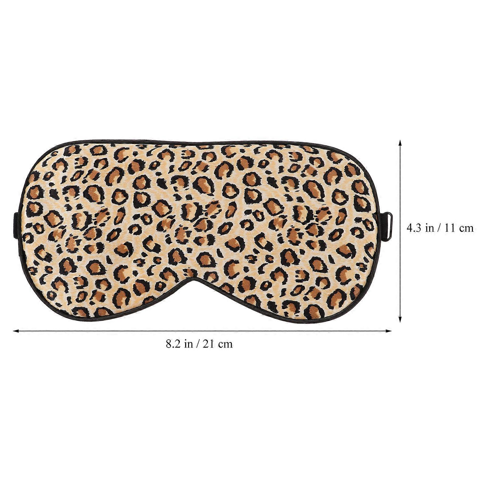 1PC Adjustable Sleeping Eye Masks Silk Leopard Design Shading Blindfold
