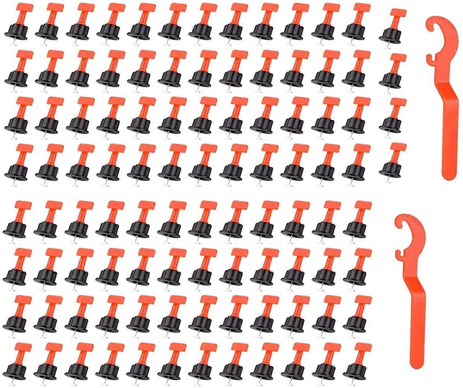 Tile Leveling System Kit, 100 stuks herbruikbaar, Tegel leveling adjuster, wand- en vloergebouw