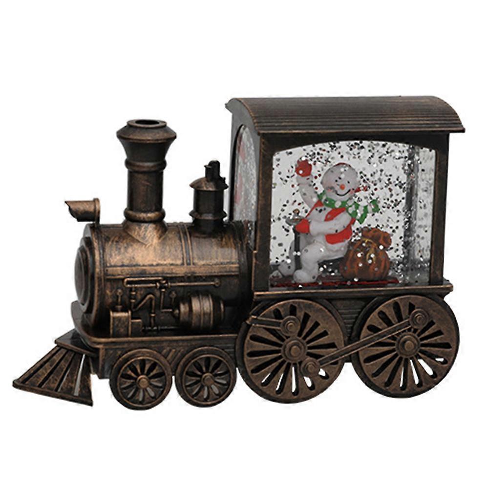 Snow Globe Lighted Christmas Decorations Santa Projection Lights and Sparkling Train Lantern for Kids Adults Gift Xmas