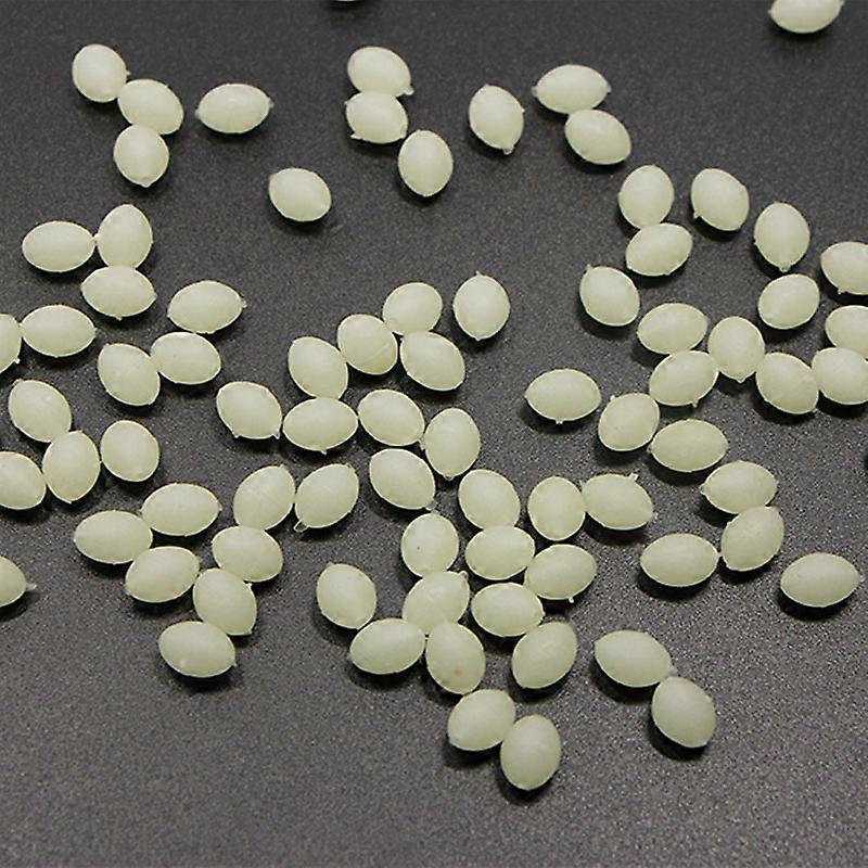 100Pcs Oval Luminous Fishing Beads Glow In The Dark Lure Float Floating Tackles
