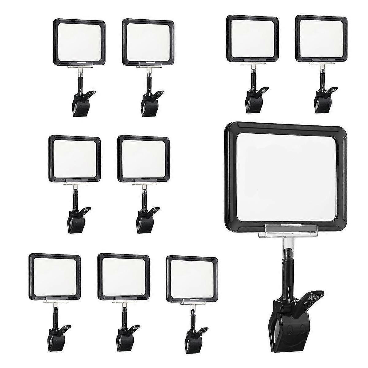 10 Pcs Clip On Sign Holder Rotatable Label Clips Retail Merchandise Rack Sign Display Clip Sign Holding Clamp