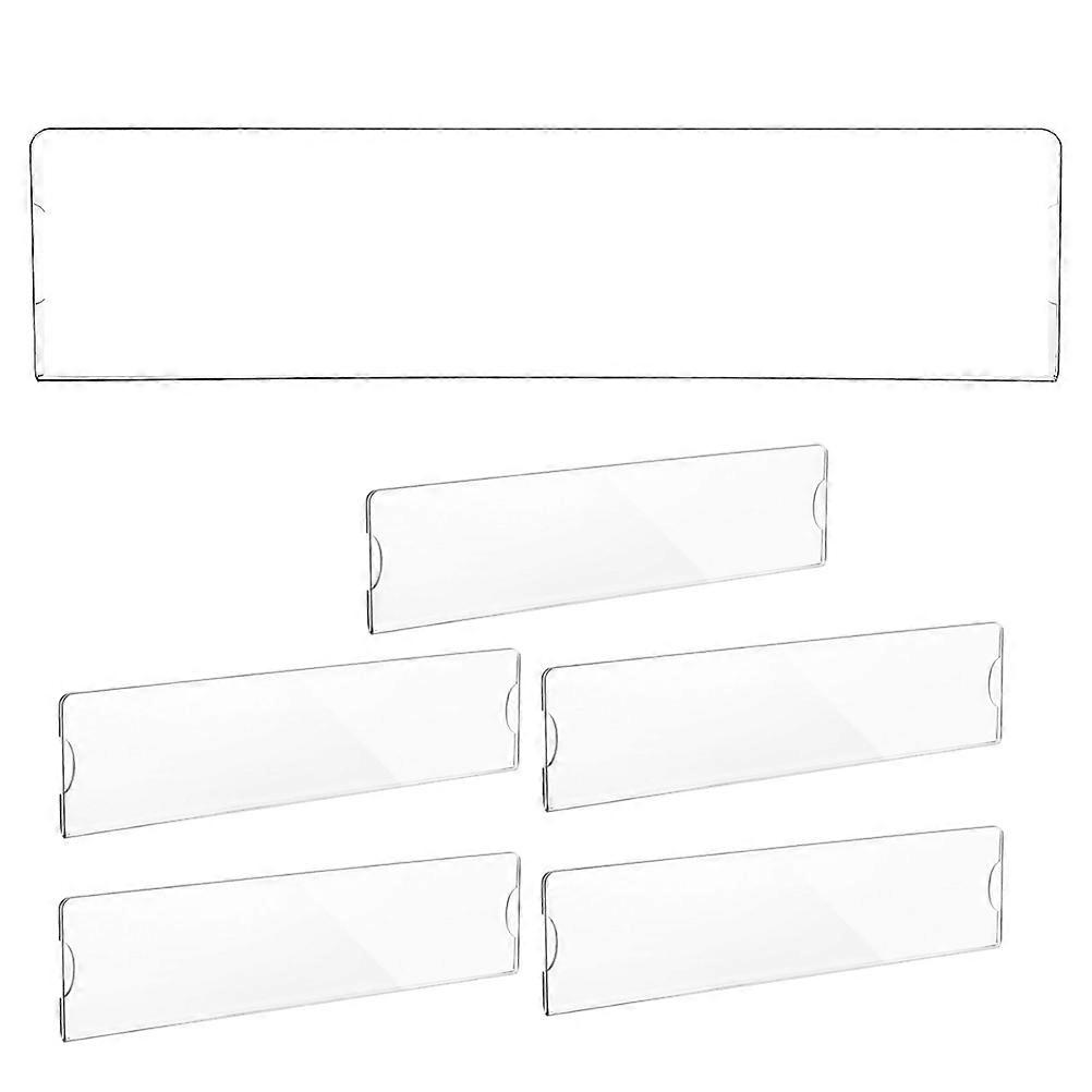 6Pcs Acrylic Wall Name Plate Holder Adhesive Door Name Plate Holder Clear Sign Holder Frame for Office
