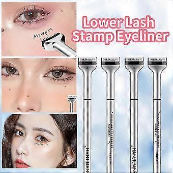 Lower Eyelash Stamp Set 2 in 1 Eyelash Stamp+ Eyeliner Waterproof Smudge-Free