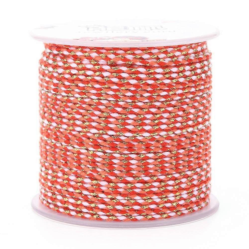4-Ply Polycotton Cord Handmade Macrame Cotton Rope with Gold Wire for String Wall Hangings Plant Hanger DIY Craft String Knitting Orange Red 1.5mm abo