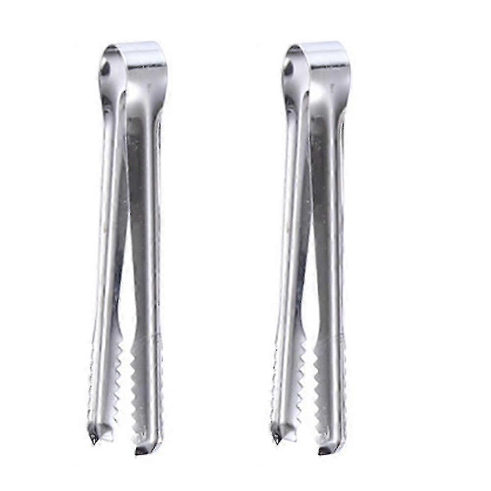 Tång för ishink, serveringstång i rostfritt stål, med klogrepp för isblock, sockerbitar, bar, hotell, hem och kök (silver)[hsf]