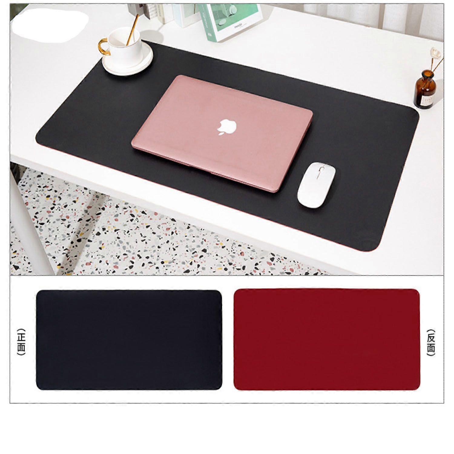 Desk Pad,PU Leather Desk Mat(80cmx40cm, Black)