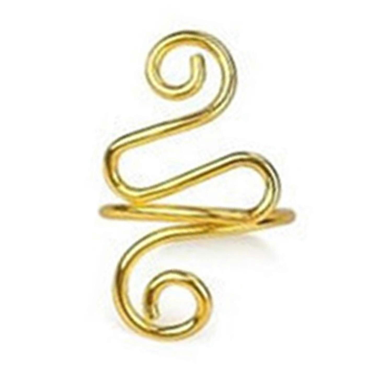 Crochet Tension Ring Alloy Adjustable Bendable Yarn Tension Control Ring for DIY Gold