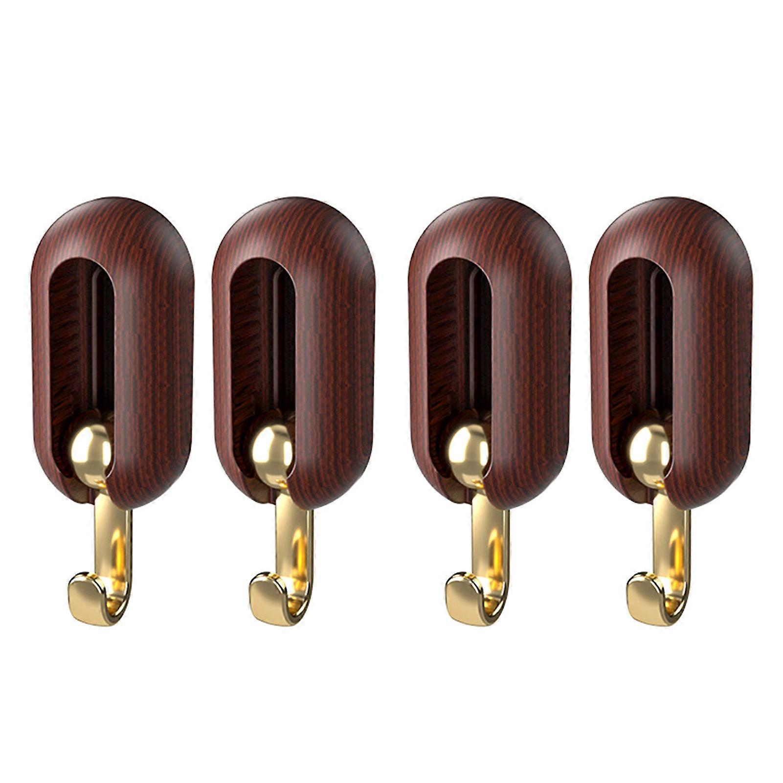 4 Pcs Adhesive Wall Hook 2KG Load Capacity Rotatable Foldable Wall Hanger for Bathroom Kitchen