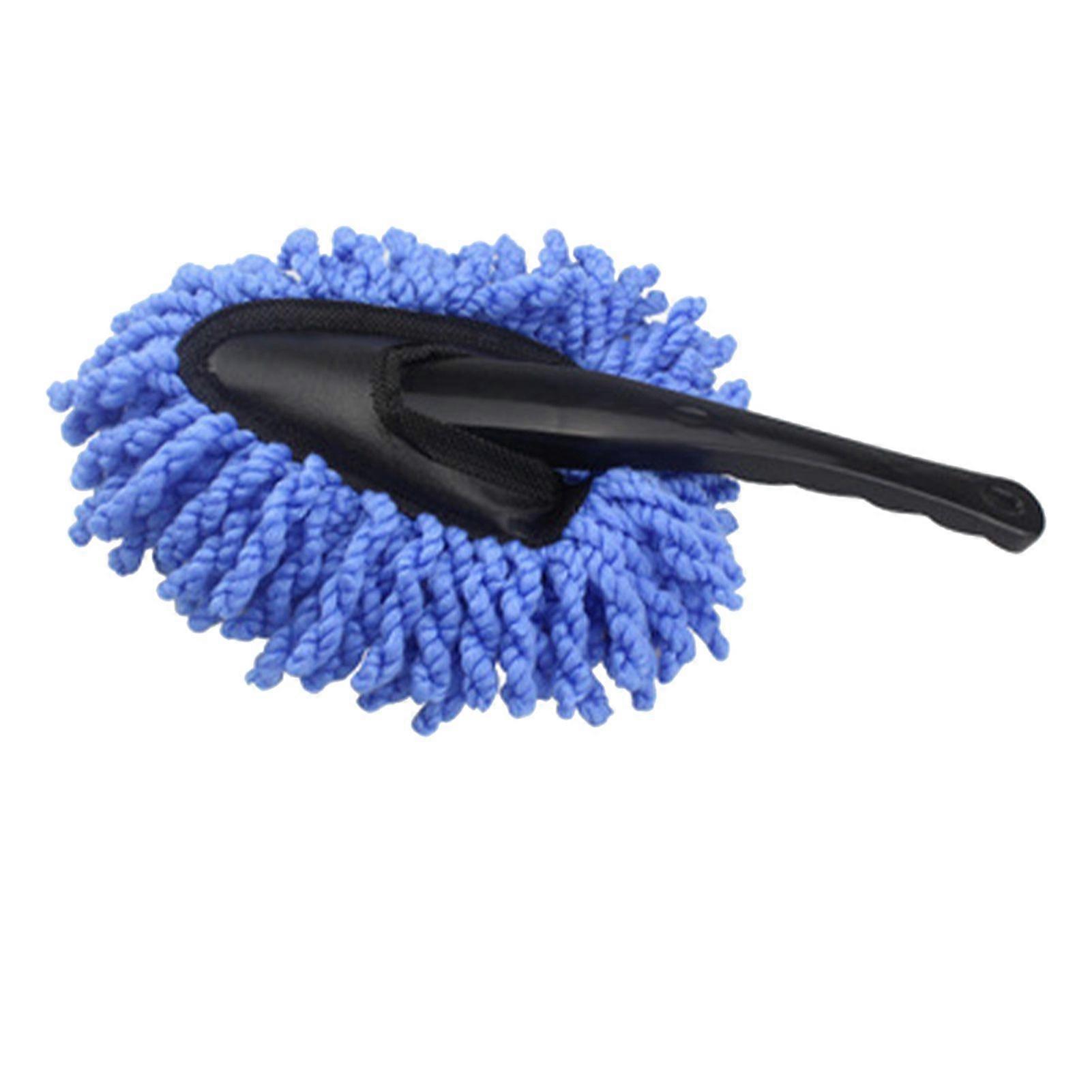 Car Wax Brush Microfiber Scratch Free Dashboard Cleaning Detail Brush Mop Wax Dash Duster for Home Office Blue MK7148
