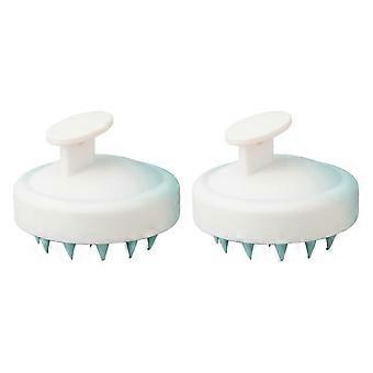 2st Hår Hårbotten Massager Förbättra Blodcirkulationen Exfoliator Silikon Hårbotten Massager Schampo Borste Hårbotten Scrubber Blå