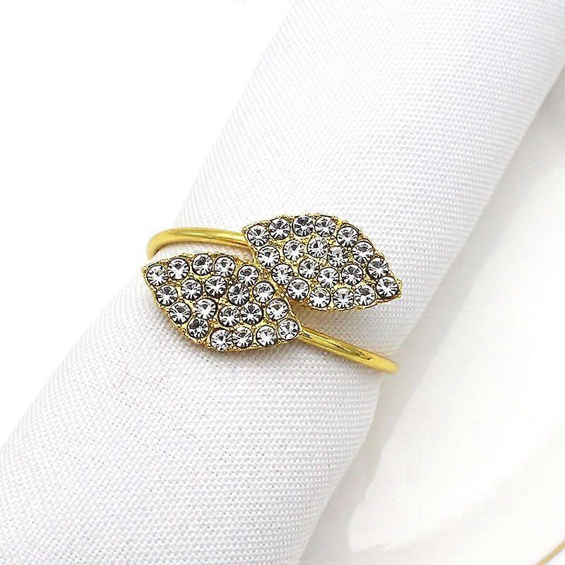 Hotel enkle blader serviettring diamant serviett Spenne blader serviettring munnklut ring
