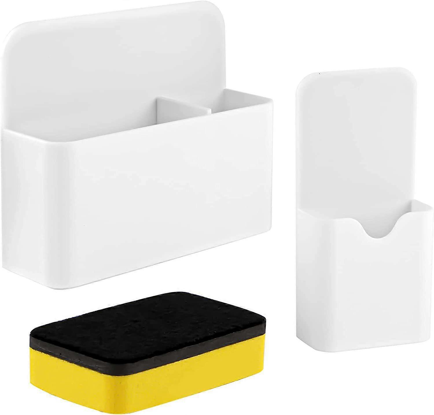 2 magnetic storage boxes with 2 white rubber