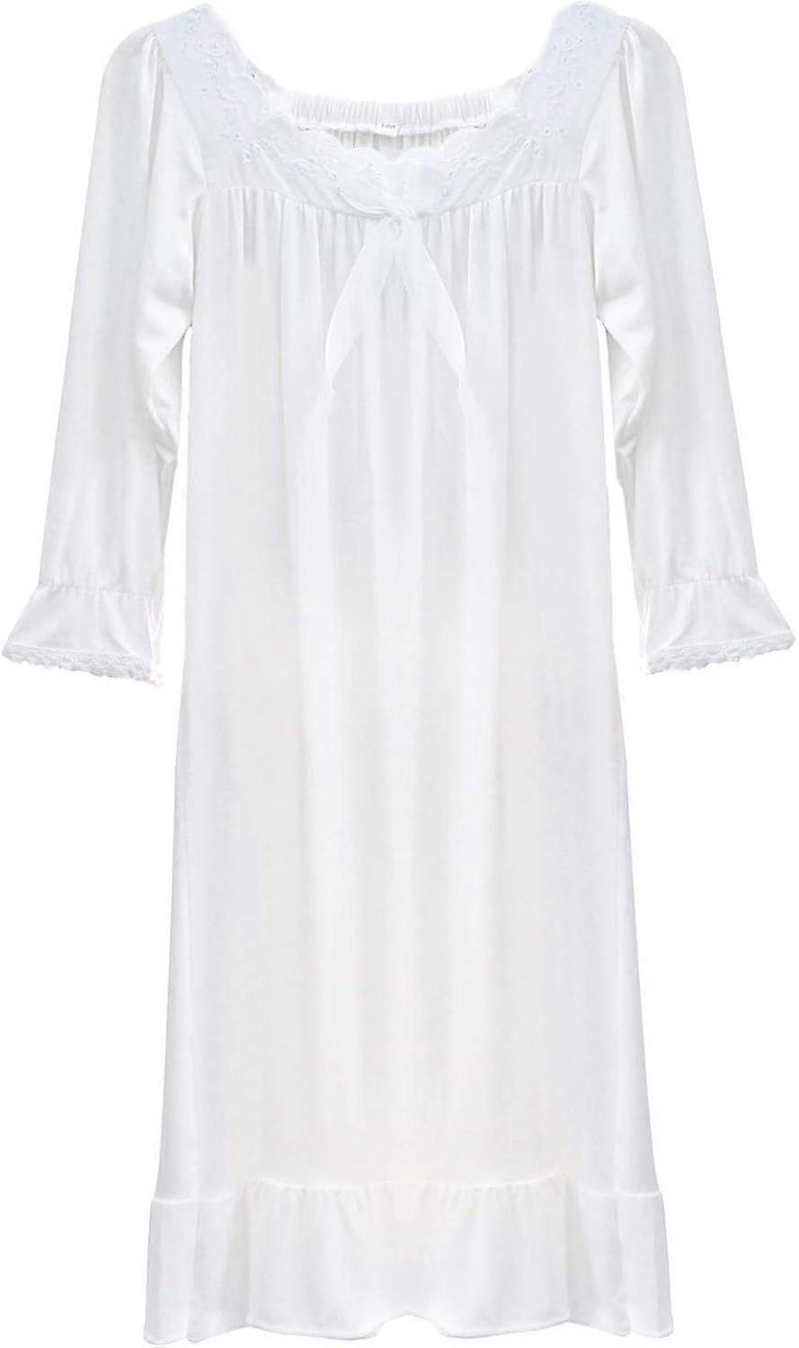 Camicia da notte a maniche lunghe in cotone da bambina per bambini dai 3 ai 12 anni