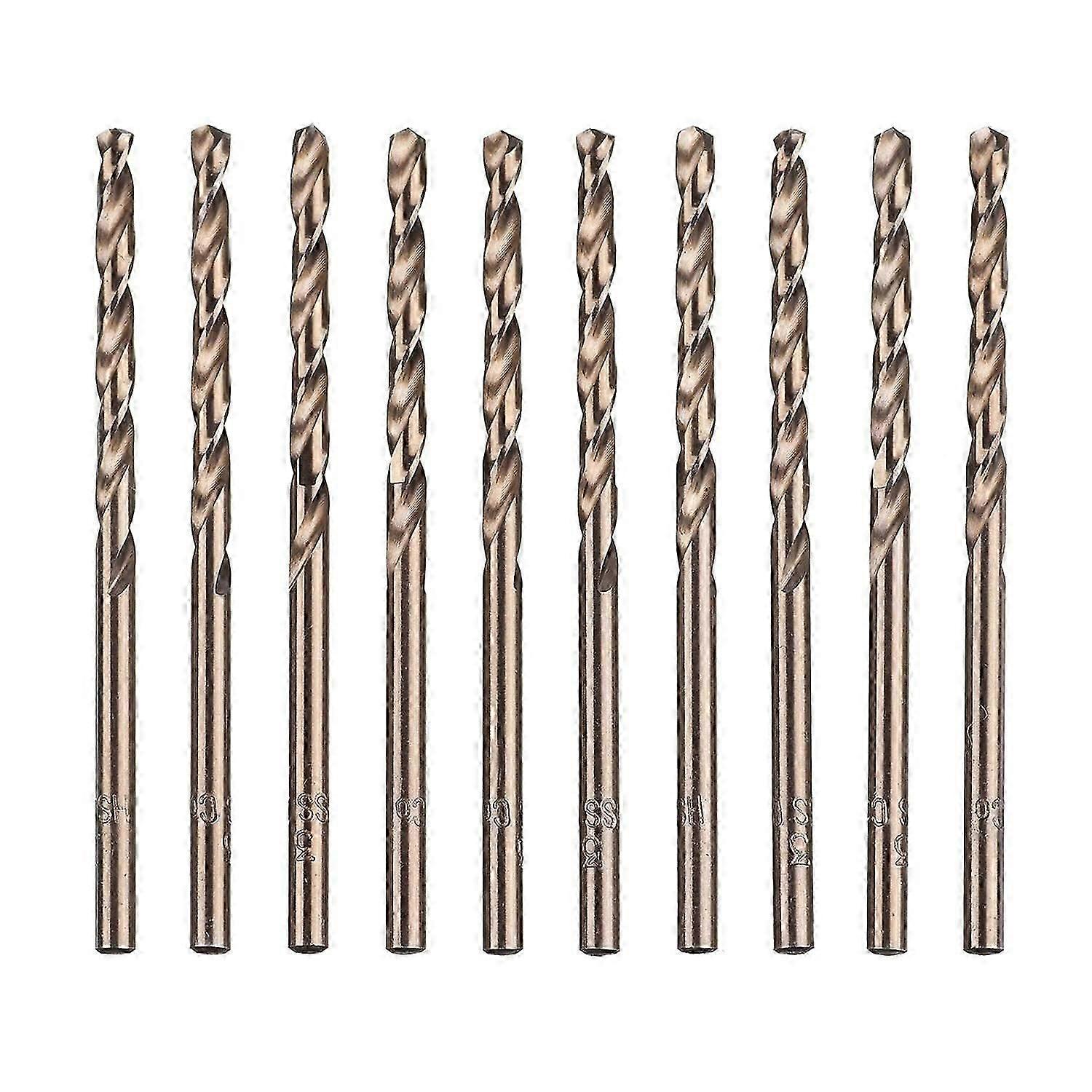 10 قطع M35 HSS الكوبالت الذهب HSS تويست لقمة الثقب المترية عالية السرعة 3 مم × 63 مم لحفر الفولاذ المقاوم للصدأ والمعادن