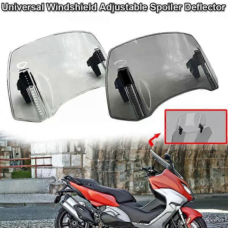 Fit compatible for C400X C400GT C650GT C650 Sport G650GS R1150GS Universal Motorcycle Windshield Extension Adjustable Spoiler Deflector MAXP