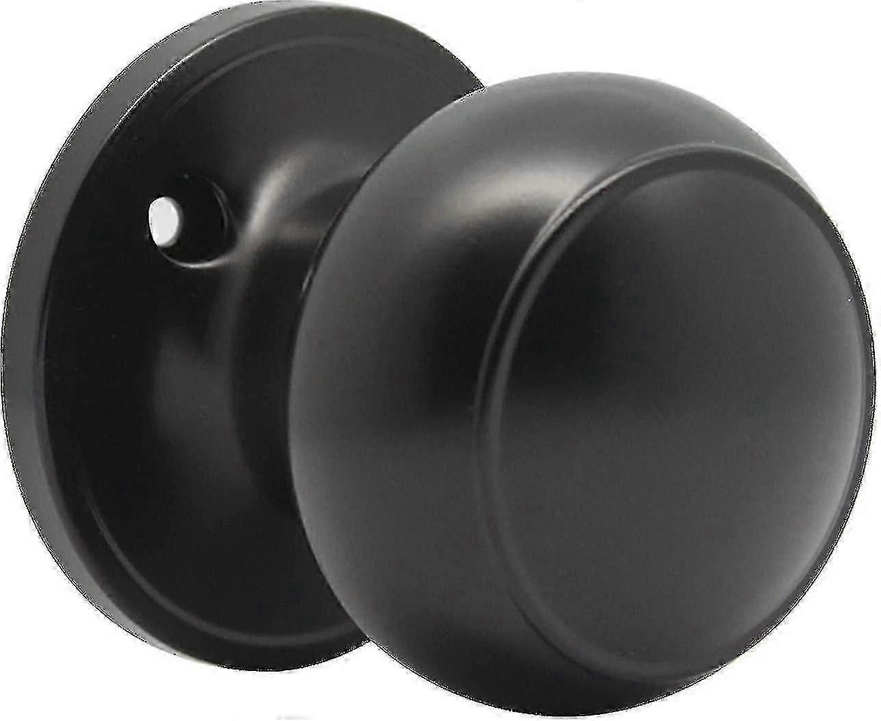 Black Flat Ball Single Dummy Door Knobs Left Right Handed Door Knobs Handle 1 Pack