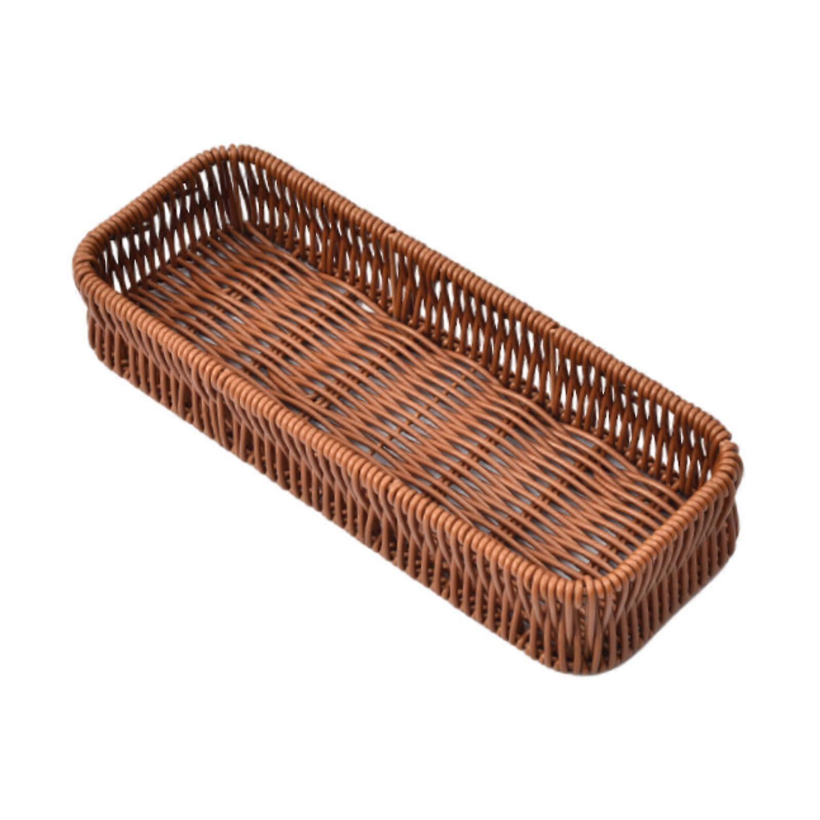 Woven Serving Basket,Decorative Organizer, Multipurpose Fruit Holder, Square
