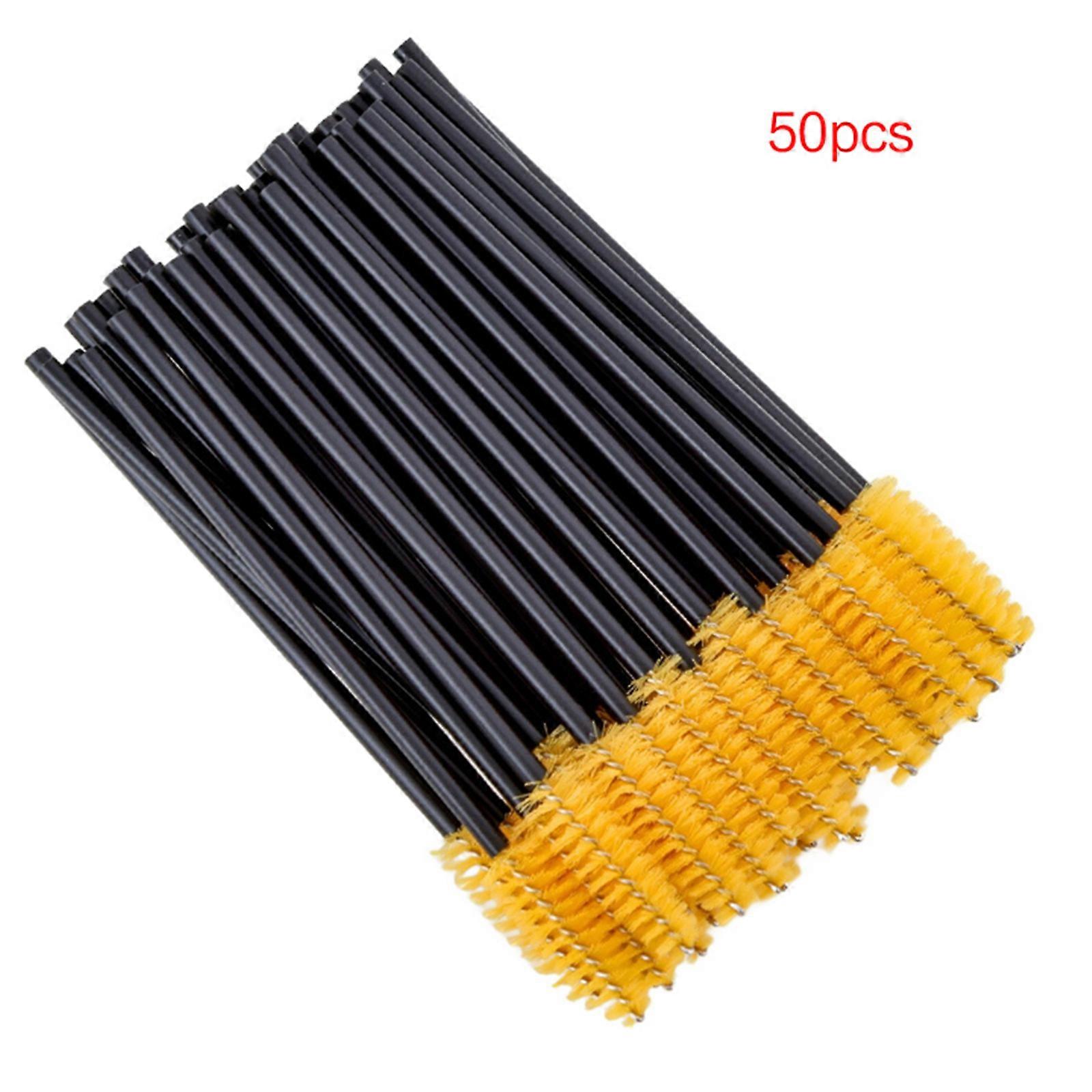 50Pcs Professional Makeup Eyelash Brushes Disposable Crystal Eyebrow Brush Mascara Wand Applicator Lashes Extension Tool