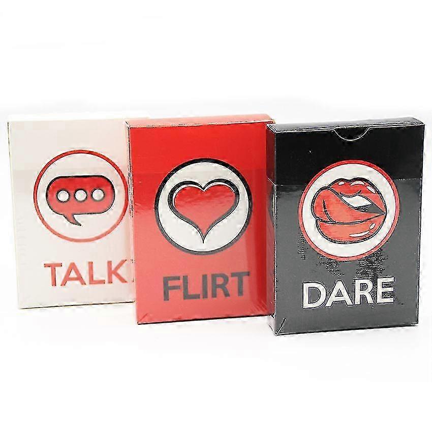 Game cards, Set of 3 Card Decks for Talking, Flirting and Daring, Ideal for Party and Social Gatherings