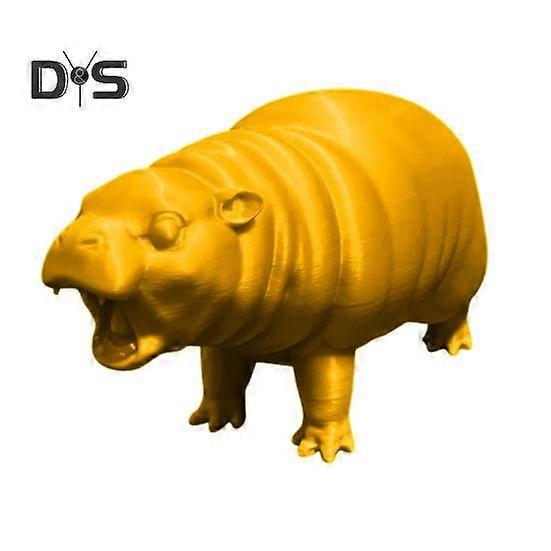 Moo Deng Hippo Figure Small Hippo Resin Figurine Tabletop Hippopotamus Sculpture Home Furnishing Decoration for Bookshelf Bedroom